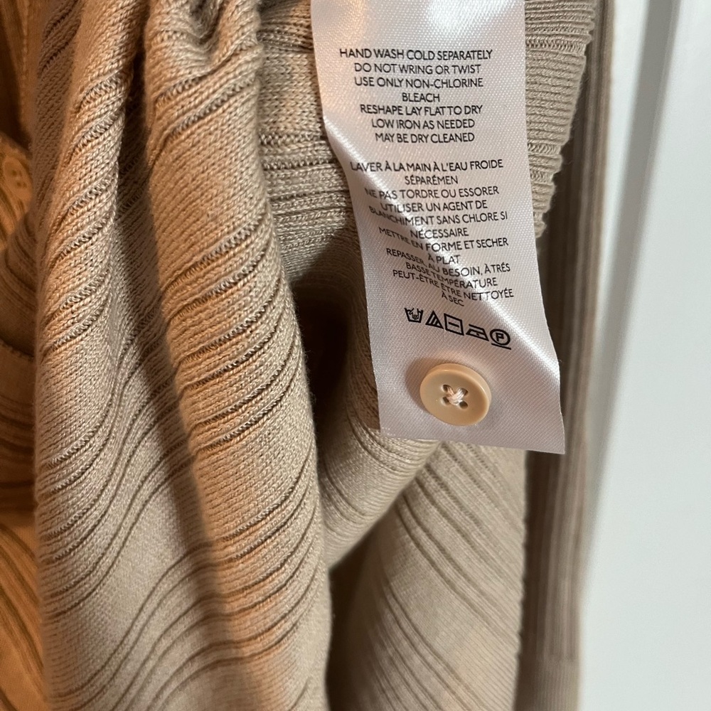 Free People Beige Ribbed Long Cardigan - Picture 7 of 9